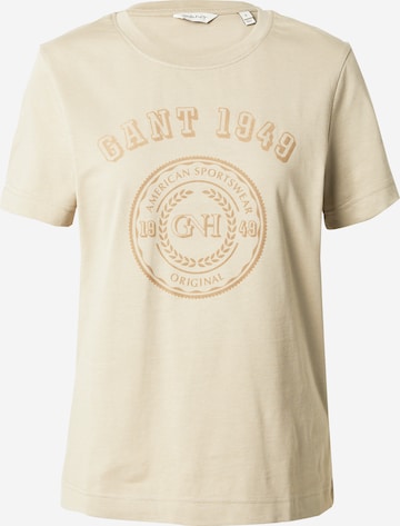 T-shirt GANT en beige : devant