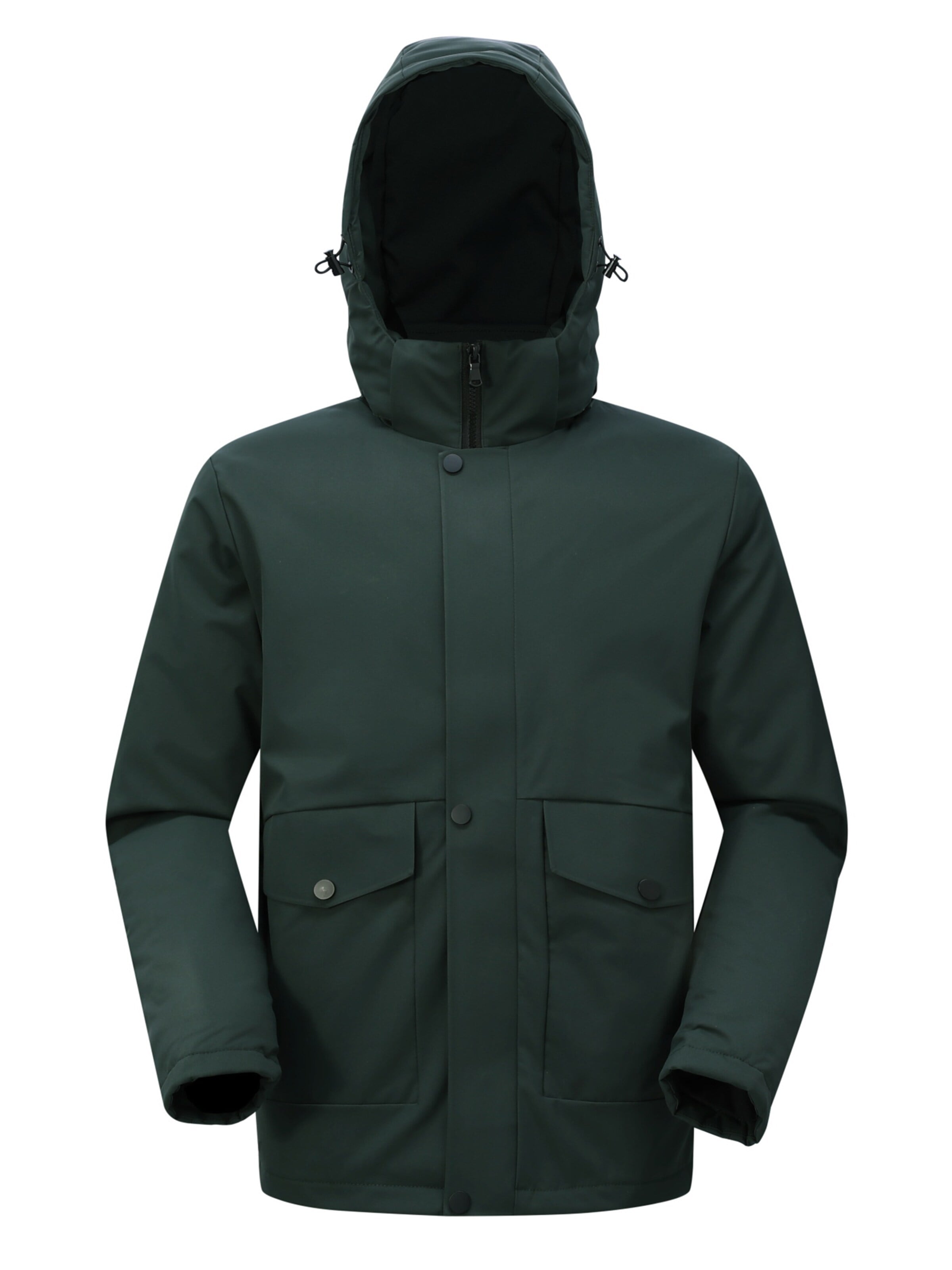 YOUTHUP Winter Jacket 'Kuschel' in Green: front