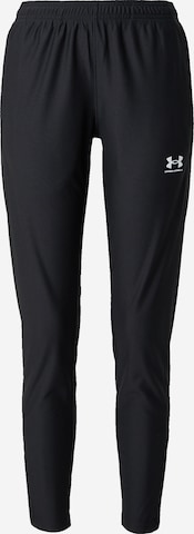 UNDER ARMOUR Slimfit Sportbroek 'Challenger' in Zwart: voorkant