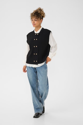 Gilet 'Eroka' Cream en noir