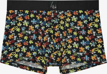 HOM Boxershorts 'Puzzled Love' in Zwart: voorkant