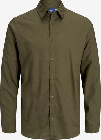 JACK & JONES Slim fit Button Up Shirt in Green: front