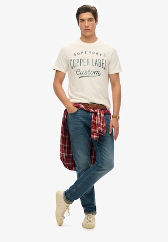 Superdry T-shirt 'Copper' i vit