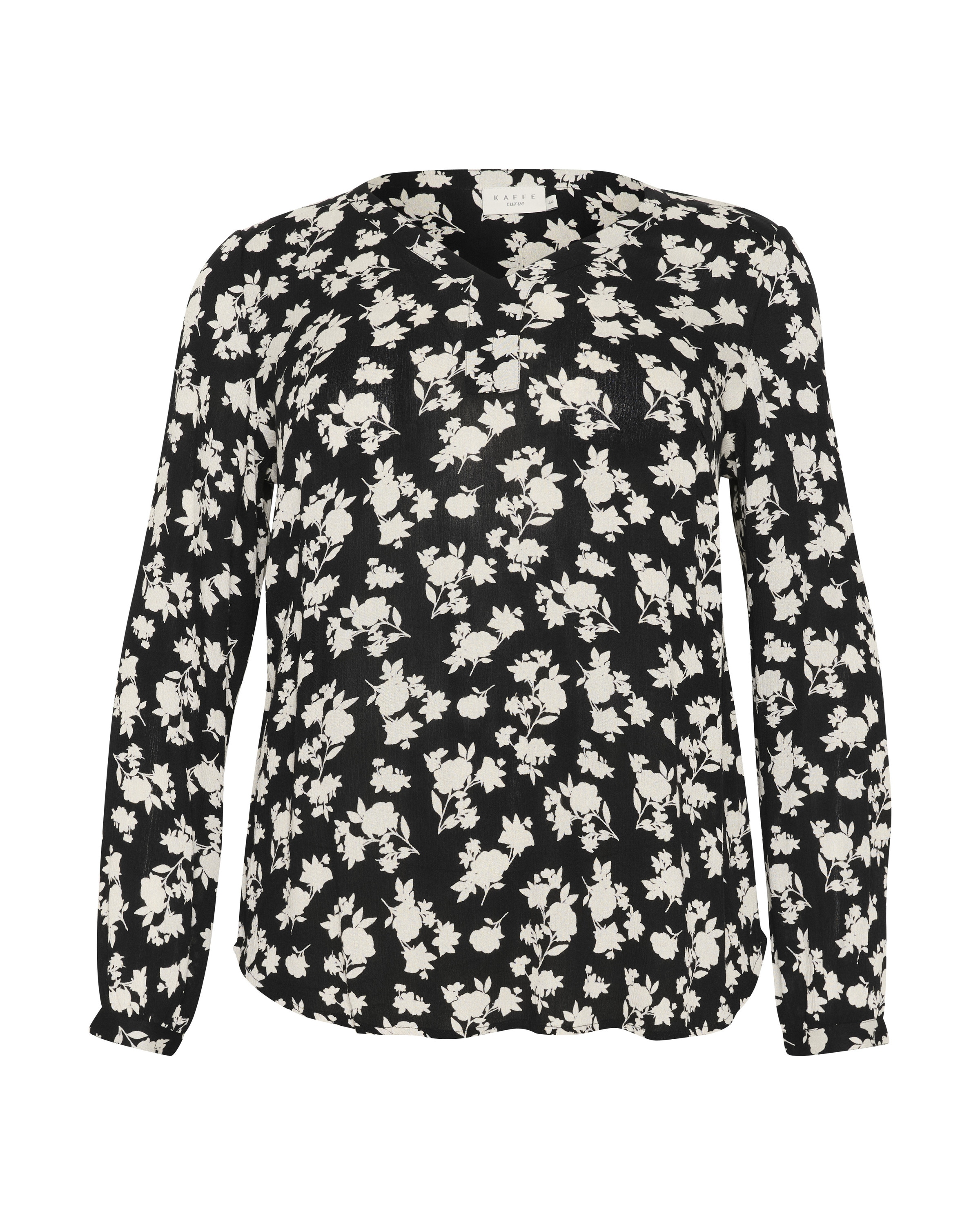 Chemisier 'KA Ami' KAFFE CURVE en noir : devant