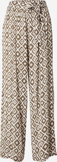 Kelnės 'ONLPakja' iš ONLY, spalva – alyvuogių spalva / balta, Prekių apžvalga