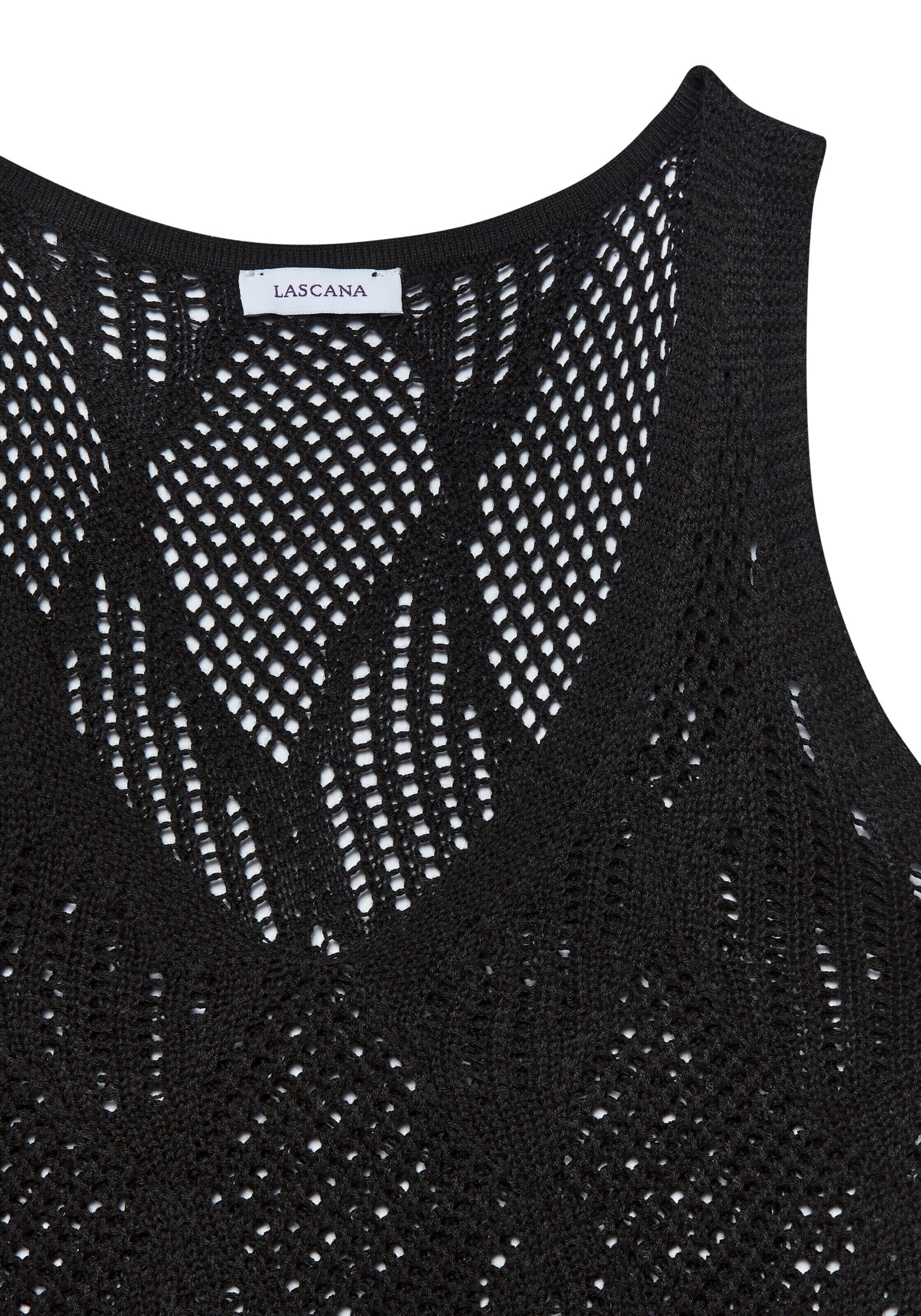 LASCANA Плетен топ в черно