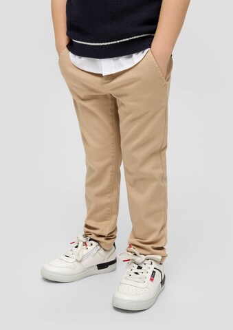 s.Oliver Slim fit Trousers in Beige: front