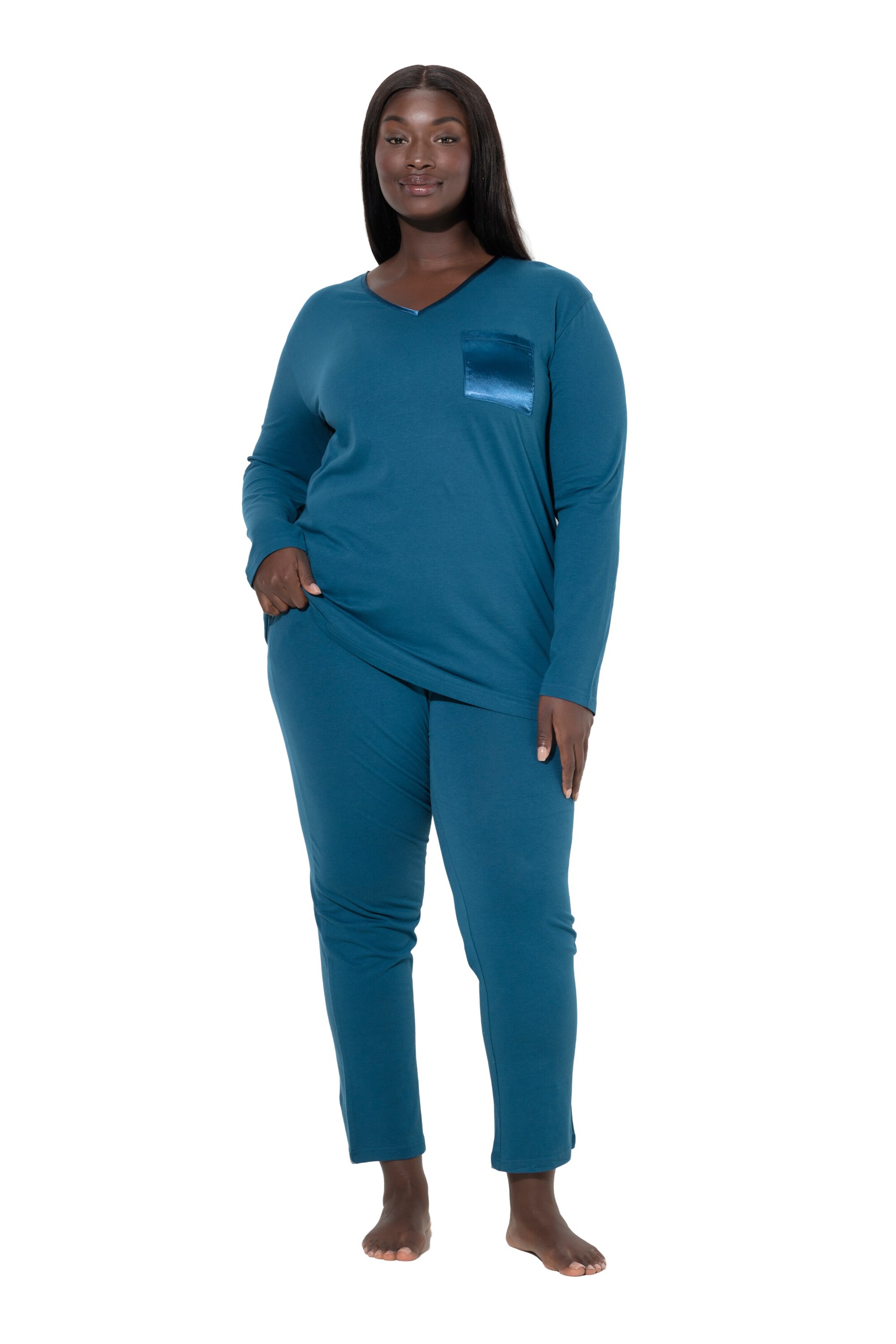 Ulla Popken Pajama in Blue: front