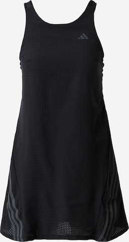 melns ADIDAS PERFORMANCE Sporta kleita 'Run Icons 3-Stripes Summer': no priekšpuses