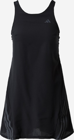 ADIDAS PERFORMANCE - Vestido desportivo 'Run Icons 3-Stripes Summer' em preto: frente