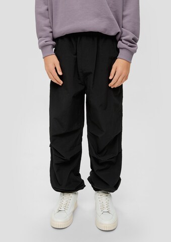 s.Oliver Loose fit Trousers in Black: front