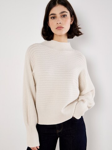 Pull-over ' ' Apricot en gris : devant