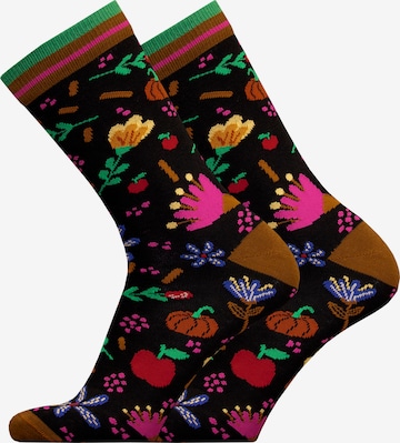 UphillSport Socken 'AUTUMN GARDEN' in Schwarz: Vorderseite