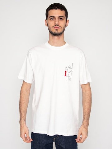 Thinking MU Bluser & t-shirts 'FISHERMAN ZACH TEE' i hvid