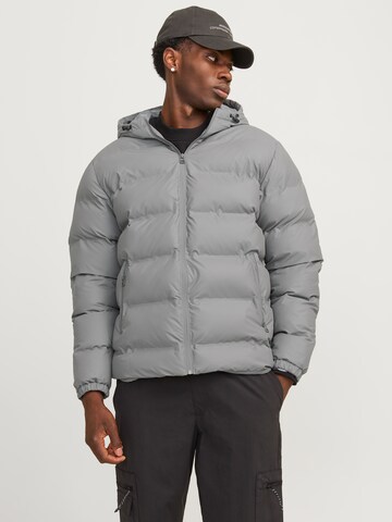 JACK & JONES Winter jacket in Grey: front