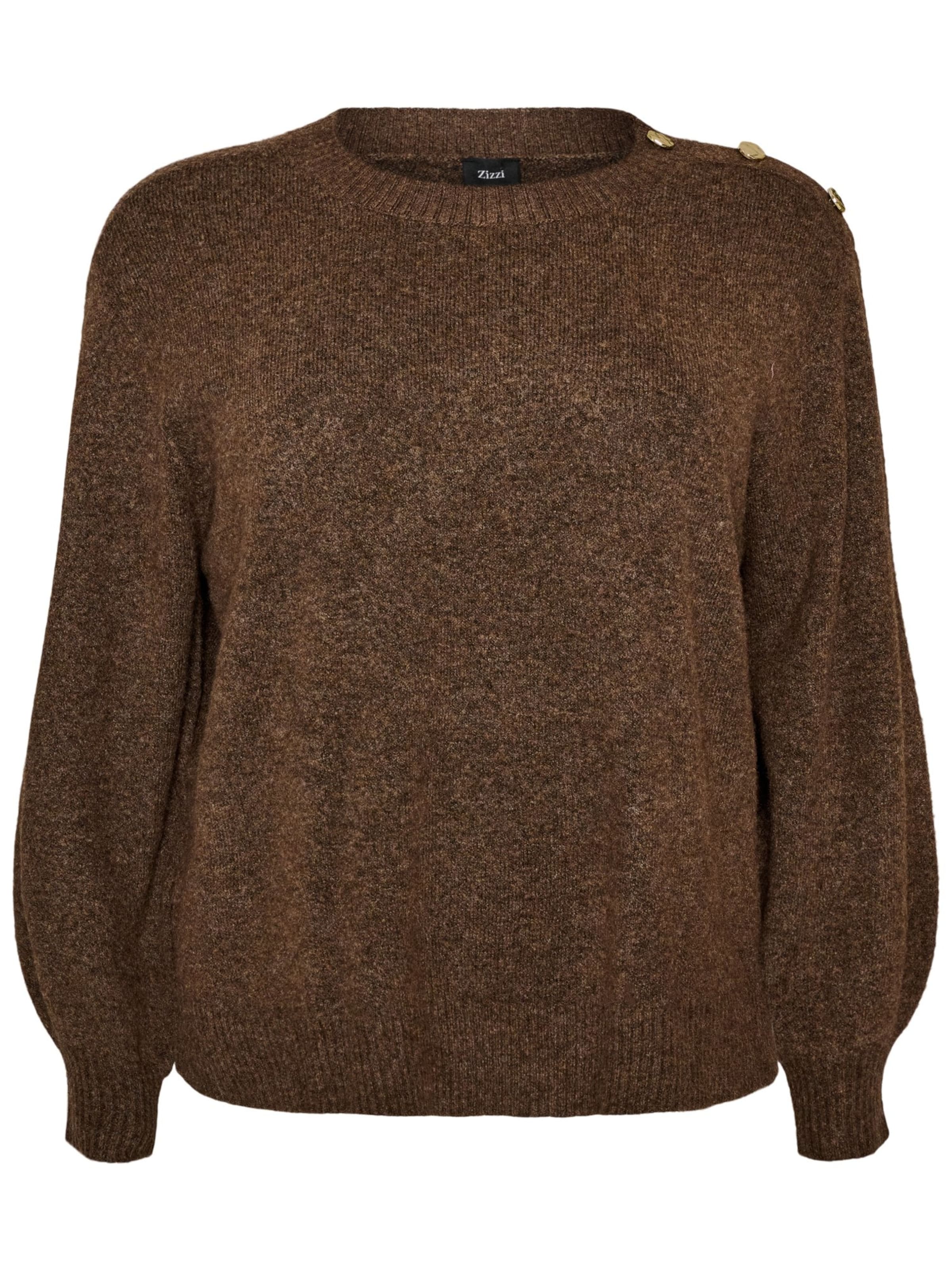 Zizzi Pullover 'CAVISTA' i XL-XXL i brun, Produktvisning