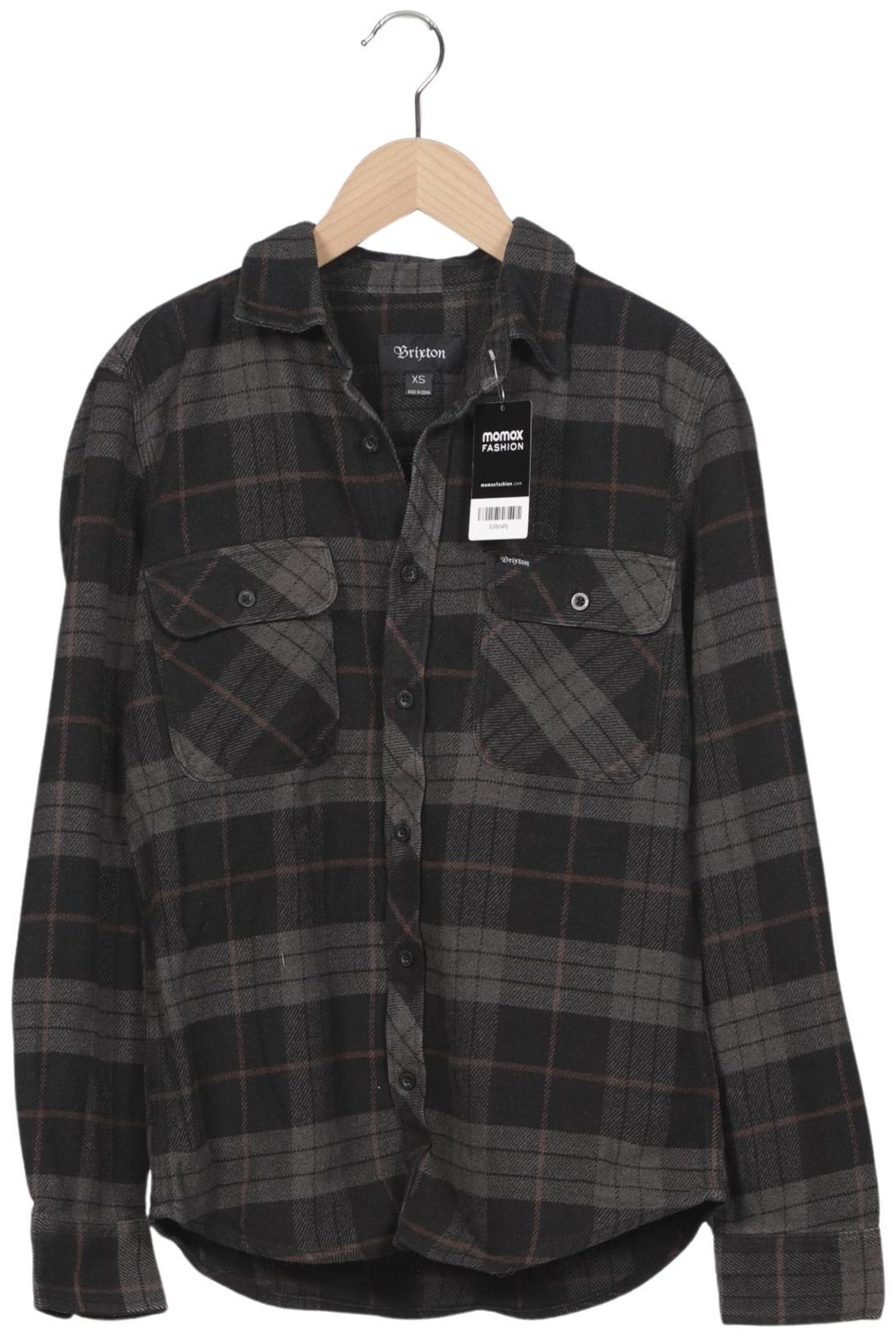 Brixton Button Up Shirt in XS in Grey: front