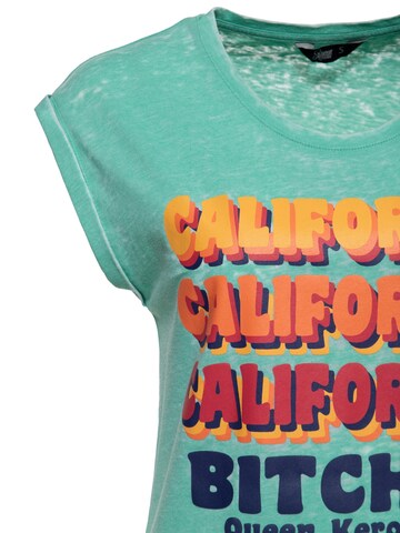 Queen Kerosin Shirt 'California Bitchin'' in Green