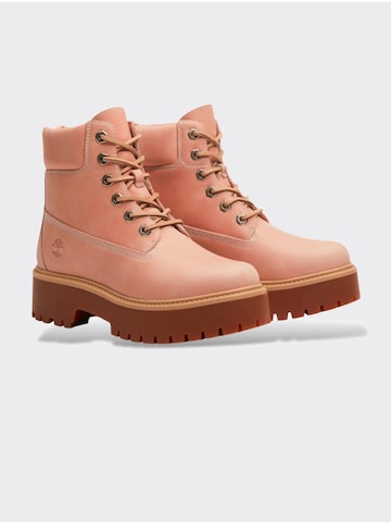 TIMBERLAND Veterlaarzen 'TB0A5THXA8M1 STONE STREET 6 INCH LACE UP BOOT LIGHT PINK FULL GRAIN' in Roze