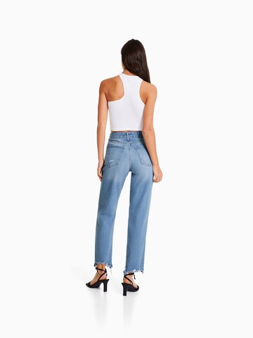 Bershka Loosefit Jeans in Blau