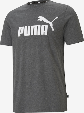 PUMA Performance Shirt 'Essentials Heather' in Black: front