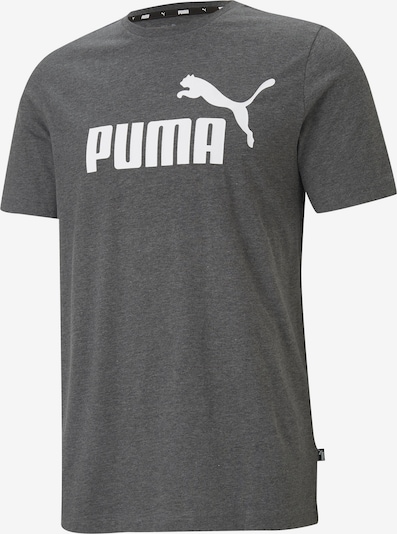 PUMA Functioneel shirt 'Essentials Heather' in de kleur Zwart gemêleerd / Wit, Productweergave