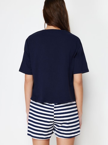 Trendyol Pyjamashortsit värissä sininen