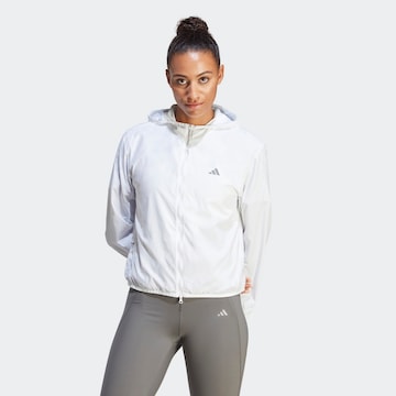 ADIDAS PERFORMANCE Athletic Jacket 'Run It' in White: front