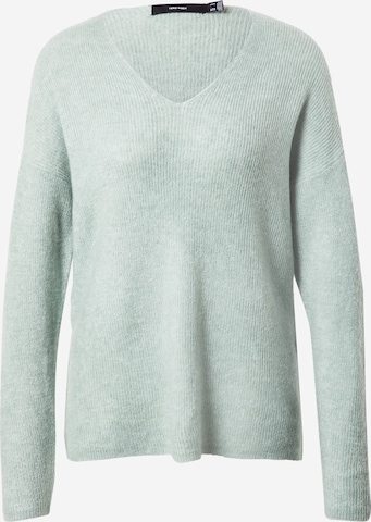VERO MODA Sweater 'VMCREWLEFILE' in Green: front