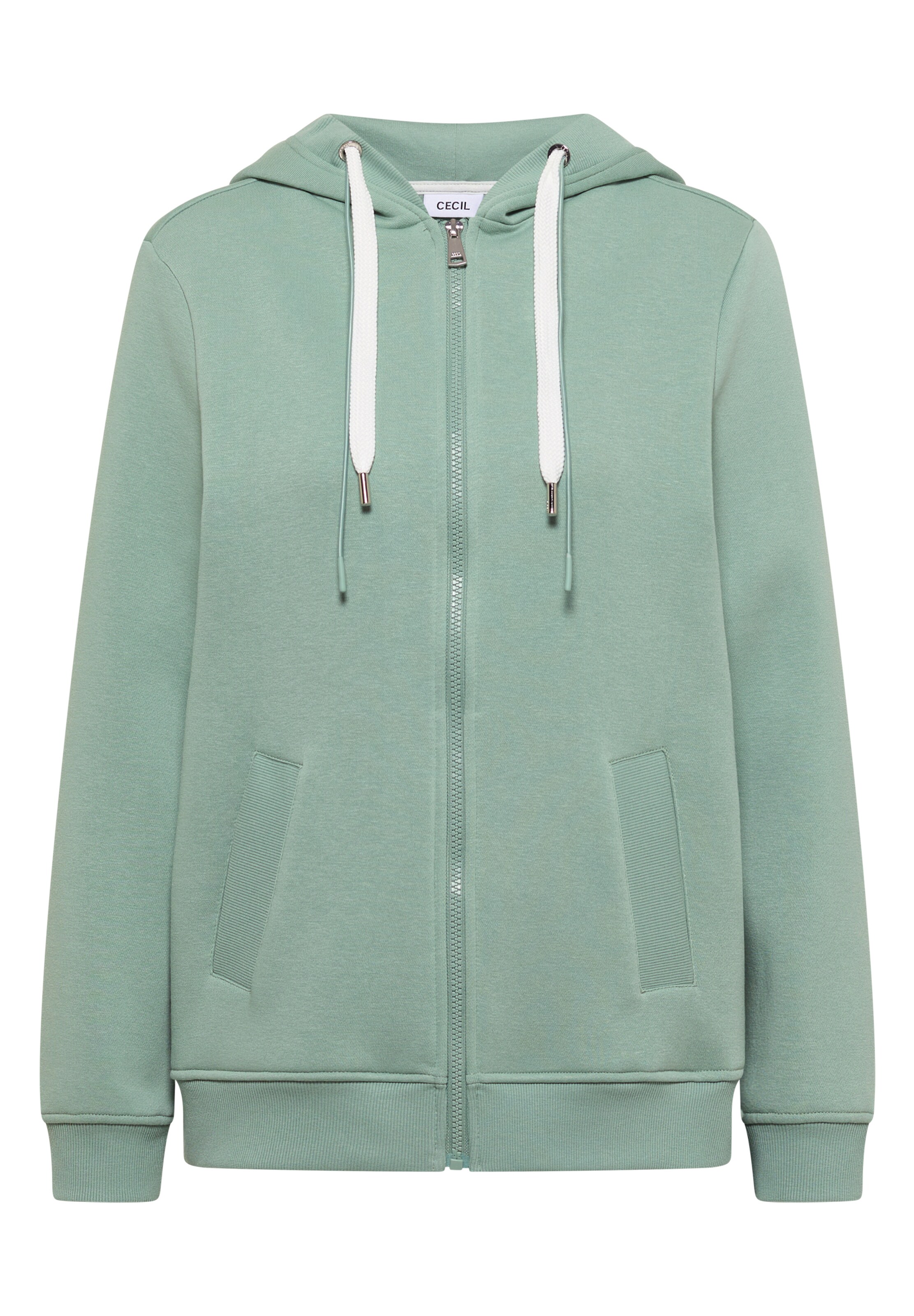 CECIL Sweatjacke in Grün: Vorderseite