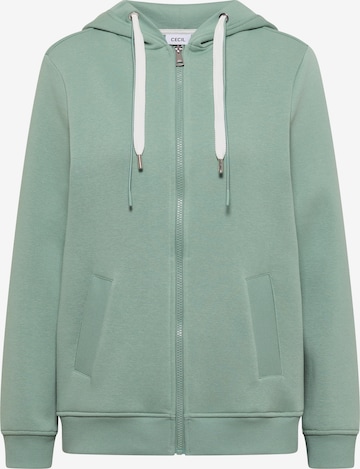 CECIL Sweatjacke in Grün: Vorderseite