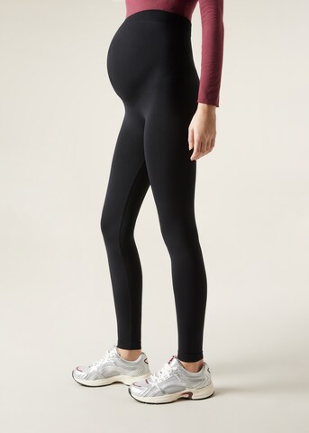 CALZEDONIA Skinny Leggings 'Opaque Maternity' in Black: front