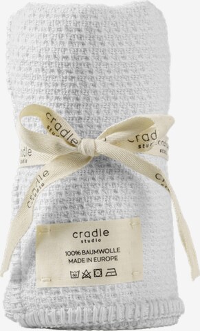 Cradle Studio Baby Blanket in White: front