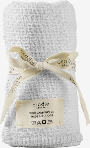 Cradle Studio Baby Blanket in White: front