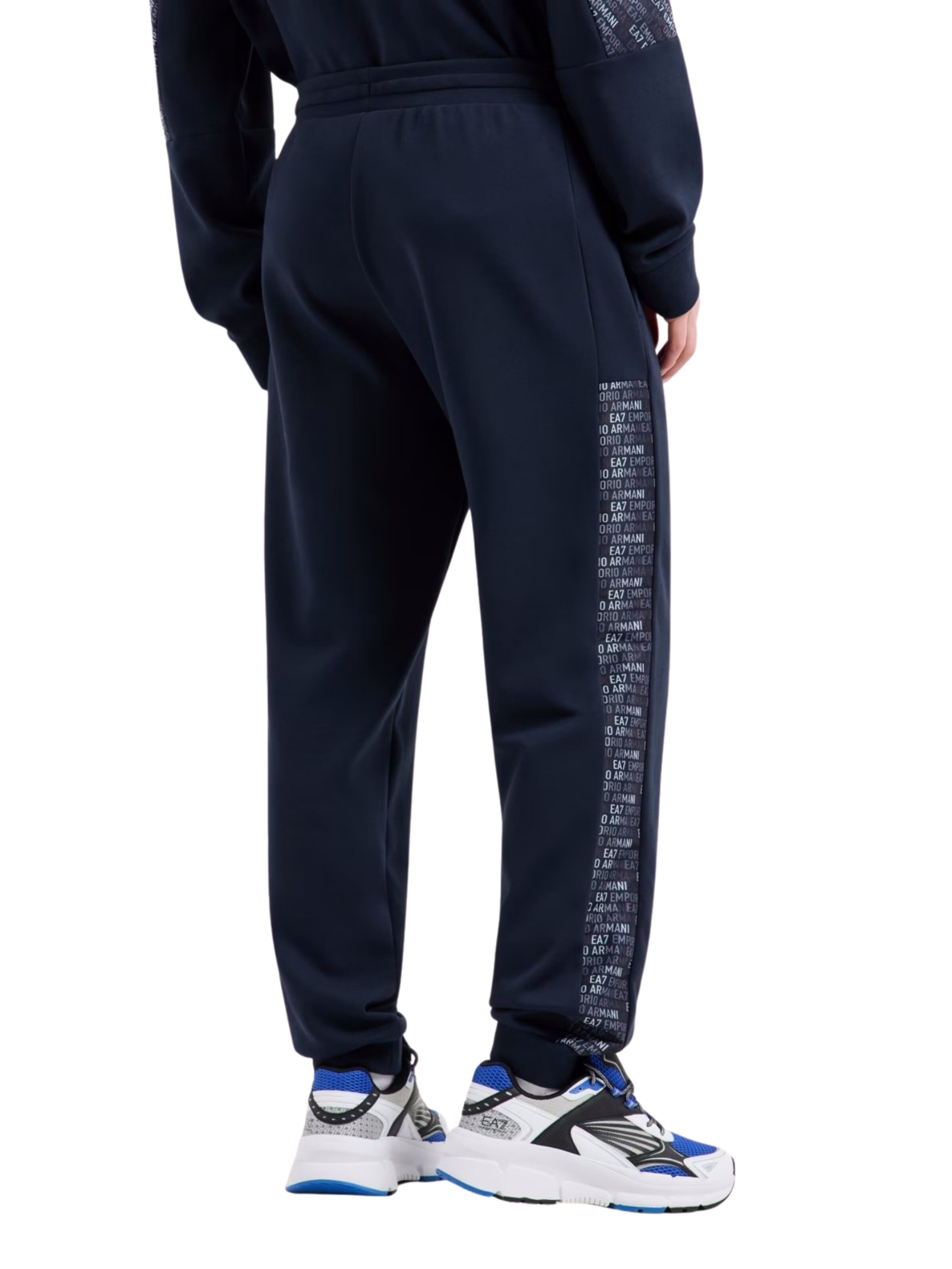 EA7 Emporio Armani Tapered Broek in Blauw