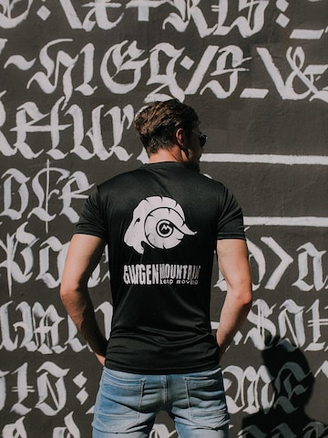 Guggen Mountain Performance Shirt 'GUGGEN MOUNTAIN Herren Fitness Funktionsshirt Shirt FW04 Sport Outdoor Schnelltrocknend Atmungsaktiv' in Black