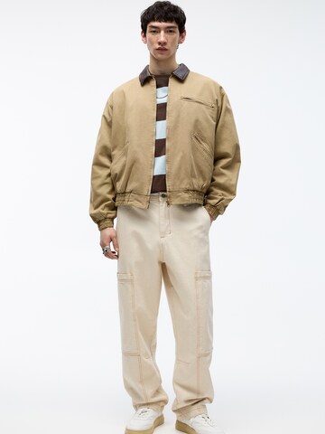 Pull&Bear Loosefit Cargobroek in Wit