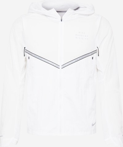 NIKE Športna jakna | srebrno-siva / črna / bela barva, Prikaz izdelka
