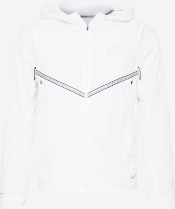 Veste de sport NIKE en blanc : devant