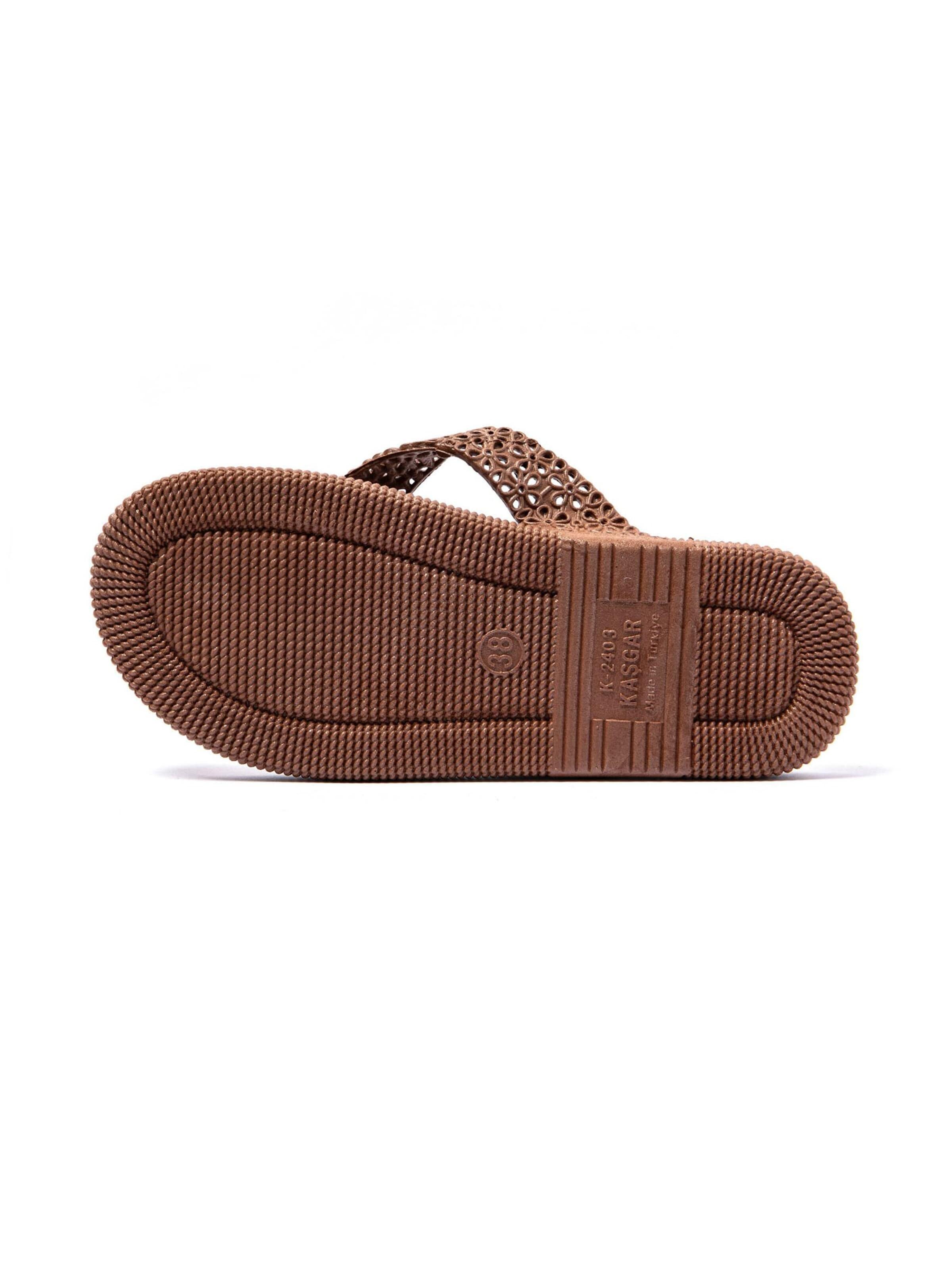 Brasileras Teenslipper 'Flopee' in Bruin