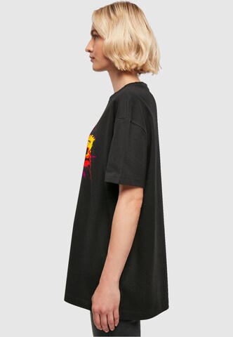 Merchcode Oversized shirt 'Color Splash Player' in Zwart