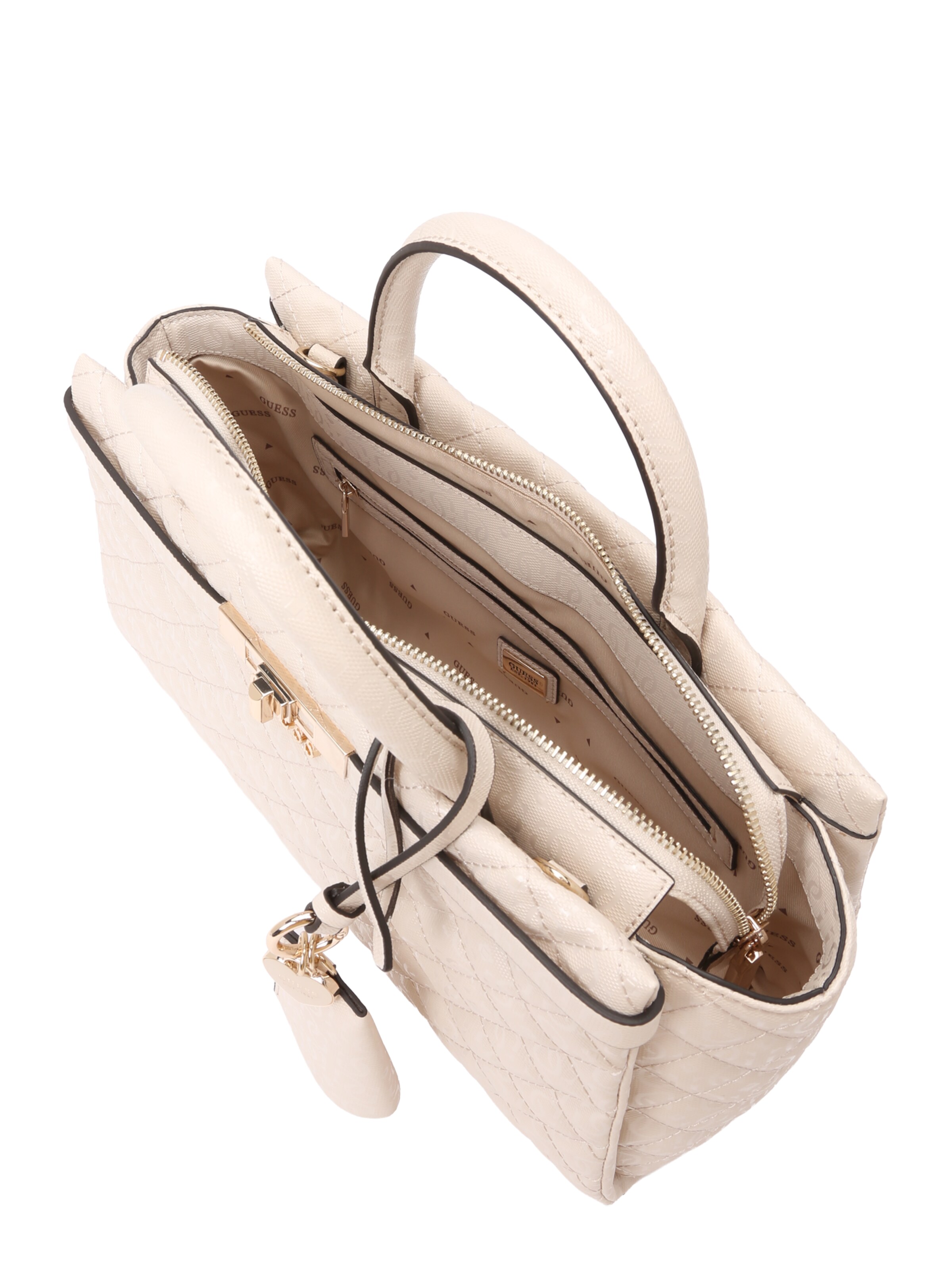 GUESS Handbag 'Idra Girlfriend Satchel' in Beige