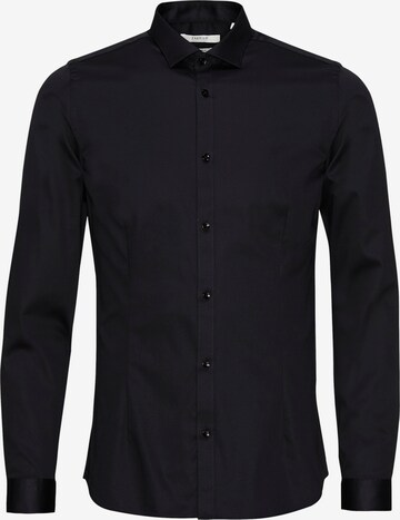 JACK & JONES Button Up Shirt 'Parma' in Black: front