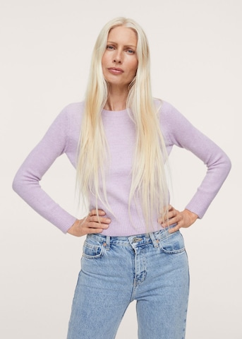 MANGO Sweter w kolorze fioletowy: przód