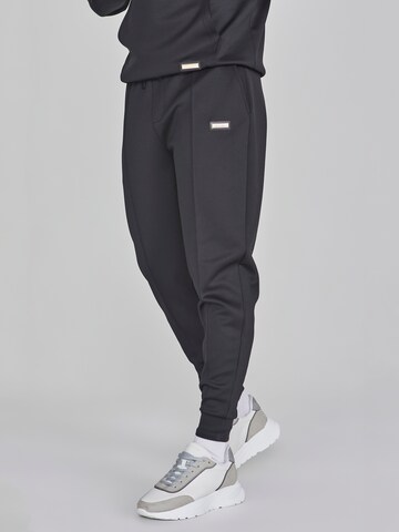 Effilé Pantalon SikSilk en noir