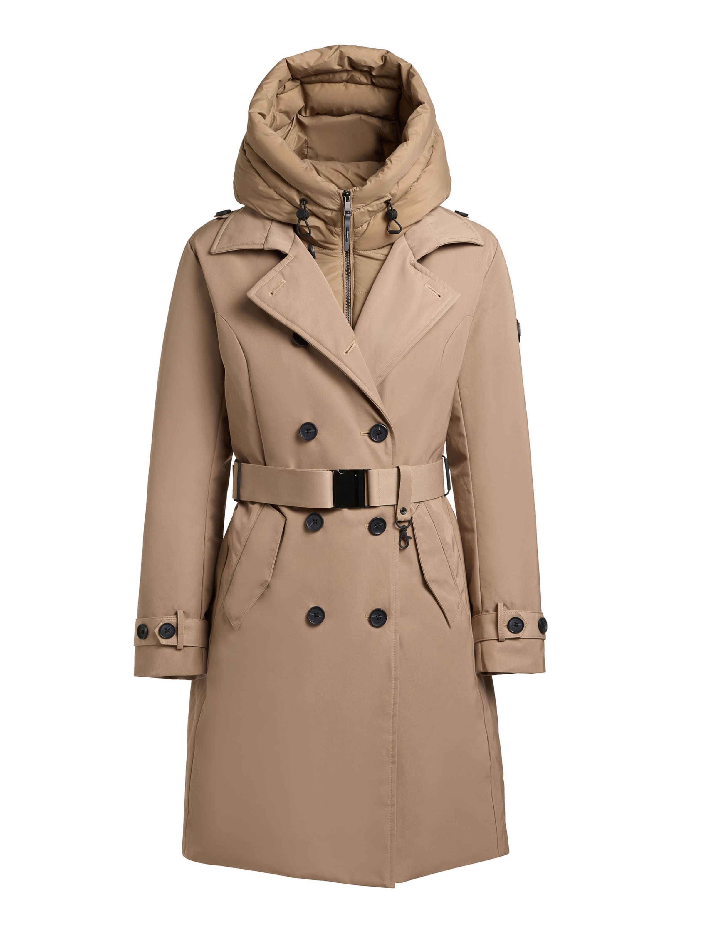 Palton de primăvară-toamnă 'Gora' de la khujo pe bej: față