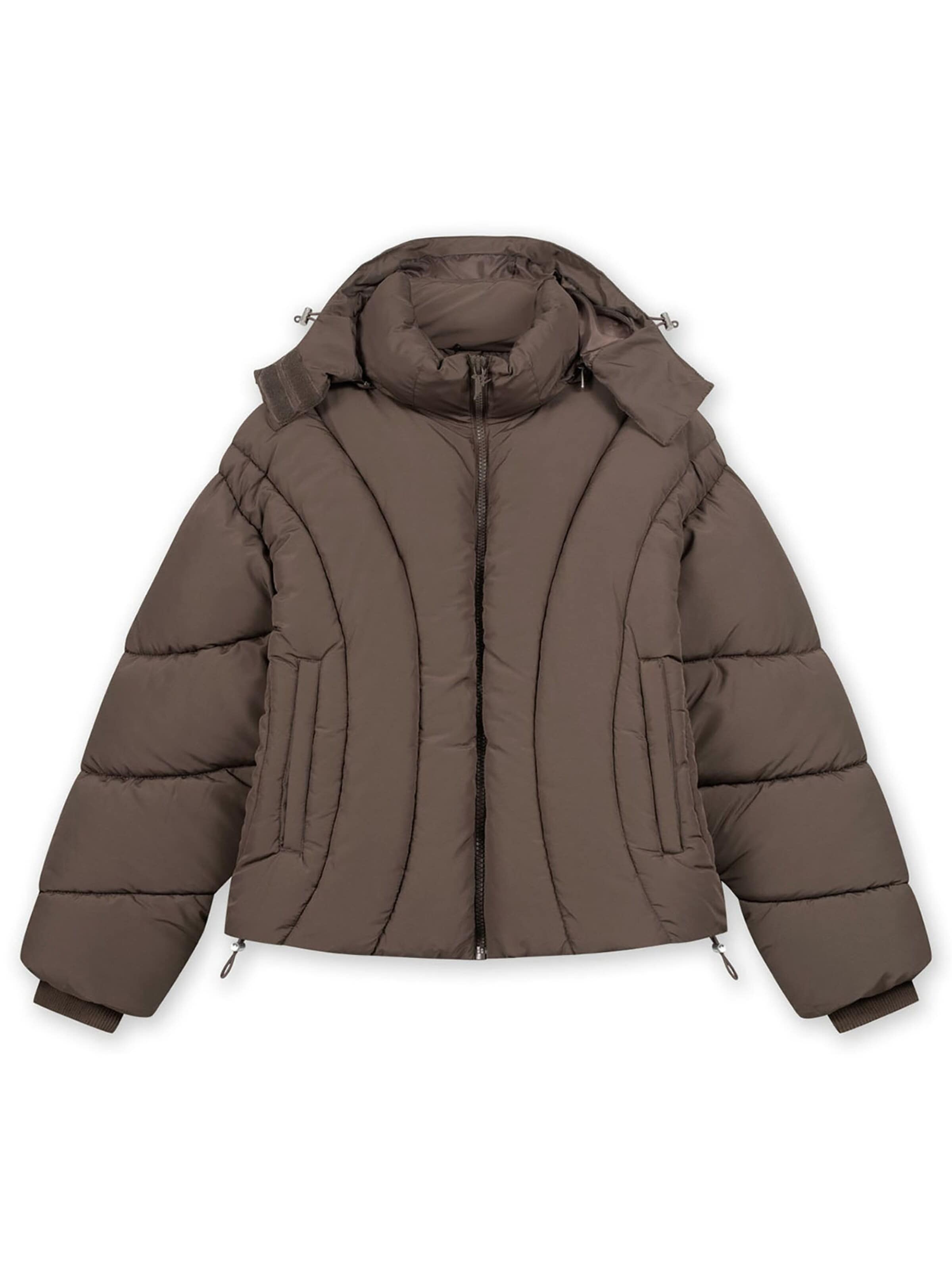 FAVELA Winter Jacket 'Abstract' in Brown: front