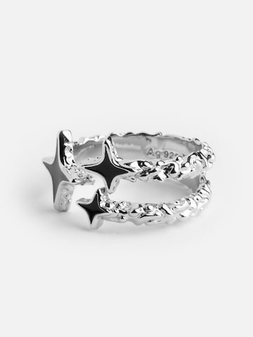 warpedsense Ring 'Molten Stars' in Silver