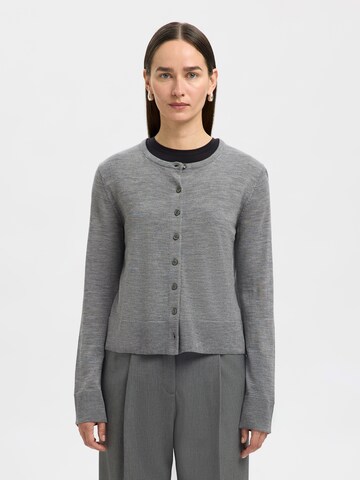 SELECTED Cardigan 'SLFTHEA' i grå: forside