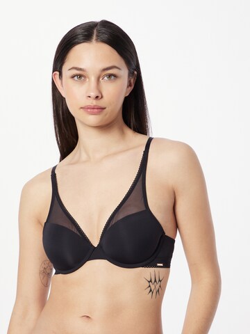 Dorina Push-up BH in Schwarz: predná strana